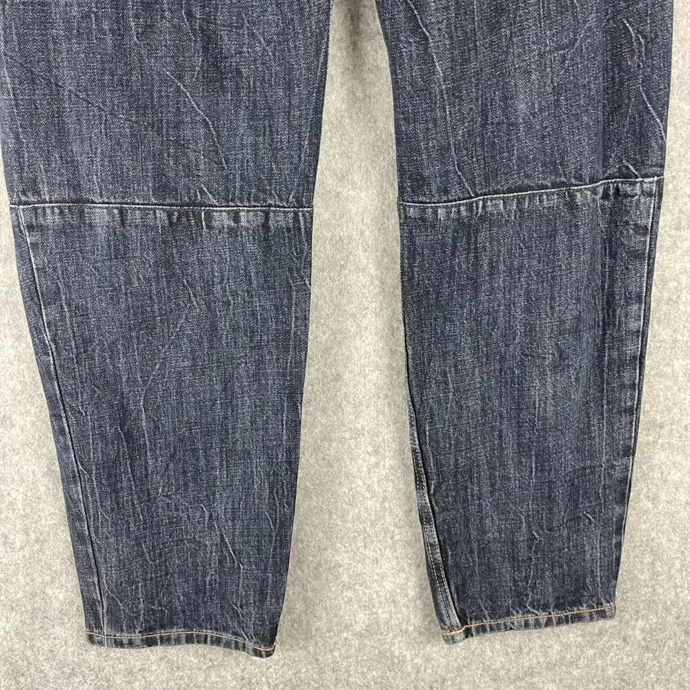 Zara Banana Leg Fit Jeans Womens‎ 4 Dark Wash Mid Rise Baggy Skater Grunge NEW
